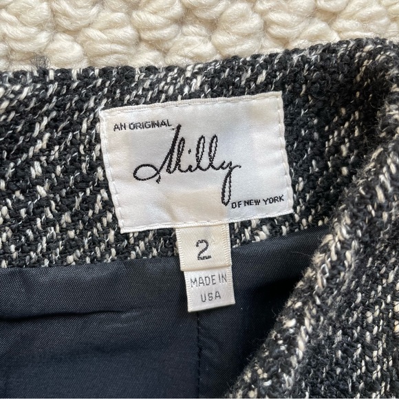 Milly sleeveless wool blend mini dress with suede hem - Picture 14 of 15